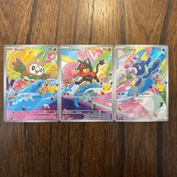 Pokemon 2026 First Partner Illustration Collection Series 1 Promos Set 43-45 - Image 1