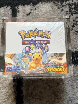 Pokemon TCG Surging Sparks Booster Box 36 Packs - New + Sealed in Acrylic Case - Image 1