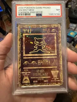 PSA 7 NM Pokemon Ancient Mew Pokemon 2000 Movie Promo ~ 4 Swirls!! - Image 1