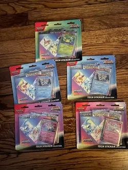 Pokemon TCG Prismatic Evolutions Tech Sticker Collection Set Lot Of 5 Sealed New - Image 1