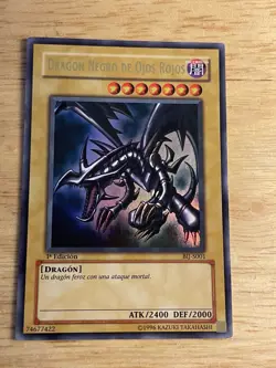 Spanish Red-Eyes Black Dragon BIJ-S001 1st Edition Dragon Negro De Ojos Rojos - Image 1