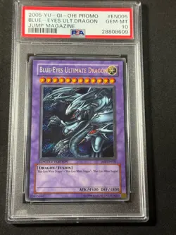 Yugioh PSA 10 Blue-Eyes Ultimate Dragon JMP-EN005 Secret Rare Limited - Image 1