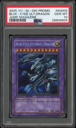 Yugioh PSA 10 Blue-Eyes Ultimate Dragon JMP-EN005 Secret Rare Limited - Image 3
