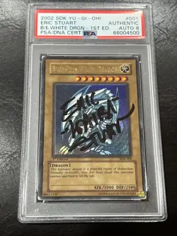 YuGiOh Blue Eyes White Dragon SDK-001 1st Edition Ultra Rare Signed Eric! - Image 1