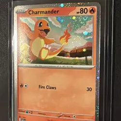 Charmander ASC 020/217 Cosmos Holo Promo SWIRL Ascended Heroes Pokemon Card - Image 1