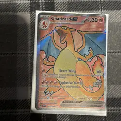 Charizard EX Holo Rare Pokemon TCG Card 183/165 Scarlet & Violet 151 - Image 1