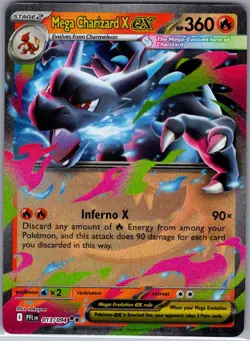 Mega Charizard X ex 013/094 ME02: Phantasmal Flames - Pokemon Card - NM - Image 1