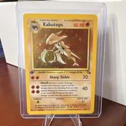 Pokemon Kabutops Fossil 1st Edition Holo Rare English Card 1999 - Image 1