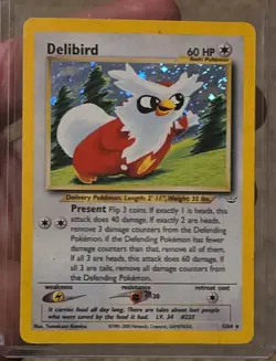 Pokemon TCG Delibird 5/64 Neo Revelation Holo Rare Card- DMG - Image 1