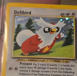 Pokemon TCG Delibird 5/64 Neo Revelation Holo Rare Card- DMG - Image 4