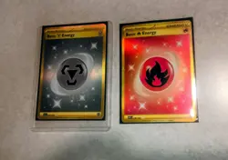 Pokemon Basic Metal Energy Secret Hyper Rare Gold Holo Card 099/064 NM 2 Cards - Image 1