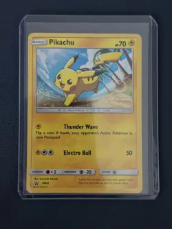 Pikachu SM81 Holo Promo Pokemon Card Black Star Promo NM - Image 1