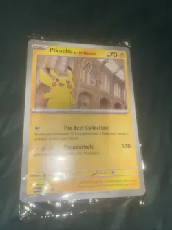 Pokemon TCG Pikachu At The Museum Black Star Promo Jumbo Card Sealed - Image 1