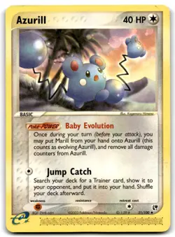 Azurill 2003 Pokemon EX Sandstorm Uncommon #31/100 - HP - Image 1