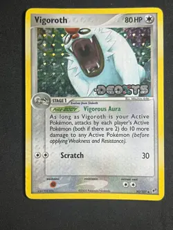 Pokemon TCG 2005 Vigoroth EX Deoxys 50/107 Holo STAMPED Lightly Played LP+ - Image 2