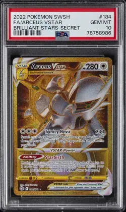 2022 POKEMON SWORD & SHIELD BRILLIANT STARS SECRET FULL ART/ARCEUS VSTAR PSA 10 - Image 1