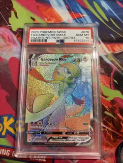 Pokemon Champion's Path Gardevoir VMAX 076/073 Rainbow Secret GEM MINT PSA 10 - Image 1