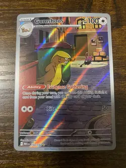 Pokemon Gumshoos 153/132 Me01: Mega Evolution Holo Illustration Rare 100 HP EN - Image 1