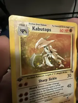Pokemon Kabutops 1st Edition Fossil 9/62 Holo - Image 4
