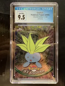 Pokemon Topps Chrome Oddish 43 CGC 10 GEM MINT - Image 1