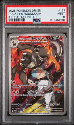 Rocket'S Houndoom Pokemon Dri En-Destined Rivals 191 NM PSA 9 - Image 1