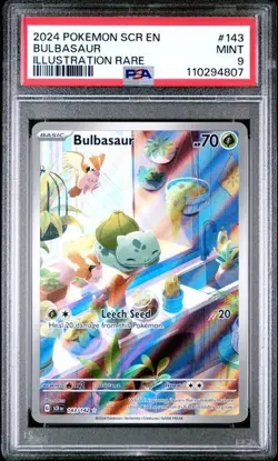 [PSA 9] Bulbasaur 143/142 Stellar Crown SCR Illustration Rare POKEMON - Image 1