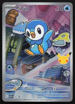 Piplup Black Star Promo Illustration 042 MEP Mega Evolution Pokemon - NM - Image 1
