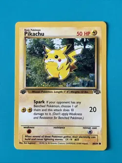 Pokemon TCG Pikachu 1st Edition Jungle 60/64 Regular Raw Ungraded - Image 1