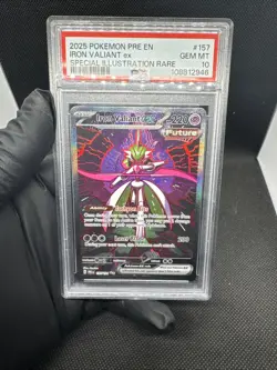 Pokemon Iron Valiant EX PSA 10 Sir 157/131 Prismatic Evolutions TCG - Image 1