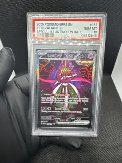 Pokemon Iron Valiant EX PSA 10 Sir 157/131 Prismatic Evolutions TCG - Image 2