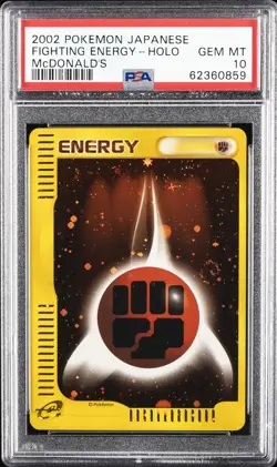 2002 POKEMON JPN MCDONALD'S FIGHTING ENERGY-HOLO PSA 10 - Image 1