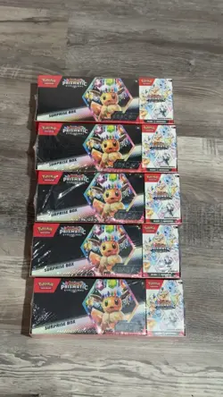 Sam’s Club Pokemon Prismatic Evolutions Surprise Box & Booster Bundle (LOT OF 5) - Image 1