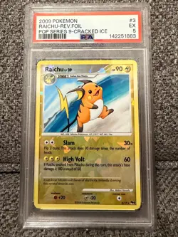 2009 Pokemon RAICHU REVERSE HOLO POP SERIES 9 - 3/17 PSA 5 EXCELLENT! - Image 1