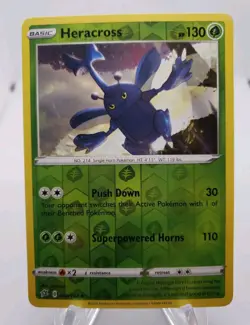 Heracross Reverse Holo 006/192 Pokemon Rebel Clash - NM - Image 1