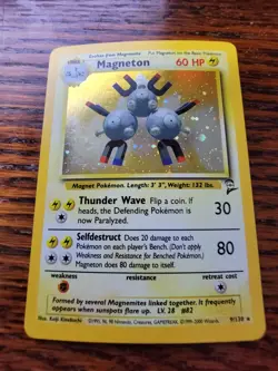 MP! - Pokemon TCG Magneton Base Set 2 9/130 Holo Unlimited Holo Rare - Image 1