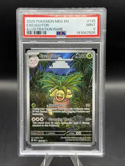2025 POKEMON MEG EN-MEGA EVOLUTION ILLUSTRATION RARE #135 EXEGGUTOR PSA 9 - Image 1