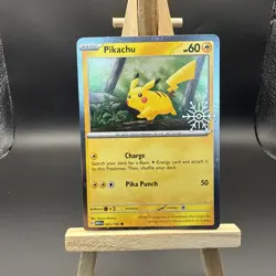 Pokemon TCG - Pikachu 025/165 Snowflake Stamped Holiday Calendar 2025 - Image 1