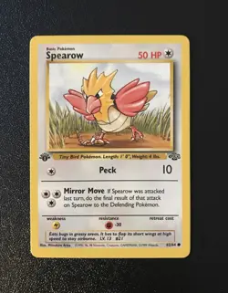 Spearow 1st Edition Jungle 62/64 Common WOTC Vintage Pokemon - Image 1