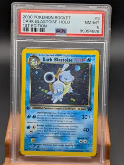 2000 Pokemon Rocket Dark Blastoise Holo #3 1st Edition PSA 8 - Image 1