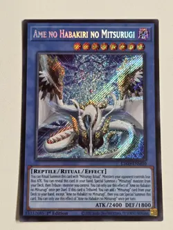 Ame No Habakiri No Mitsurugi L26D-ENM10 Secret Rare Yugioh 1st Edition Mint - Image 1