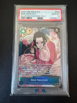 2025 ONE PIECE PROMOS ILLUSTRATION BOX VOL.1 #004 BOA HANCOCK PSA 10 - Image 1