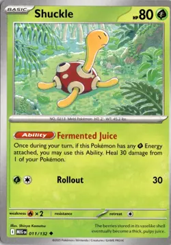 Shuckle - 011/132 ME01: Mega Evolution Pokemon Card TCG - Image 1