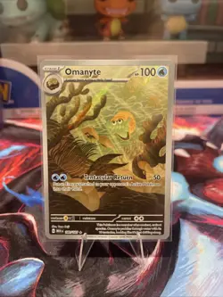 Pokemon Omanyte 180/165 Sv: Scarlet & Violet 151 Holo Illustration Rare Card - Image 1
