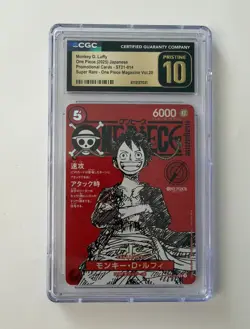 2025 ONE PIECE JPN PROMO CARDS MAGAZINE VOL. 20 MONKEY D. LUFFY CGC 10 PRISTINE - Image 1