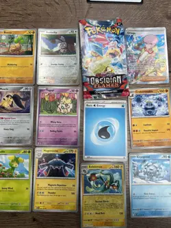 Pokemon Trading Cards Rare Ortega 219 197 Pack Of 10 With open Packet - Image 1