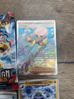 Pokemon Trading Cards Rare Ortega 219 197 Pack Of 10 With open Packet - Image 2