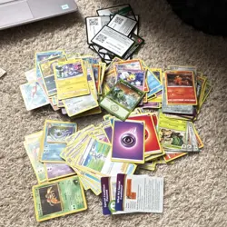 Pokemon TCG Card Lot with Binder, Pikachu, Charmander, Holo & Regular, English - Image 1