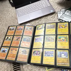 Pokemon TCG Card Lot with Binder, Pikachu, Charmander, Holo & Regular, English - Image 5