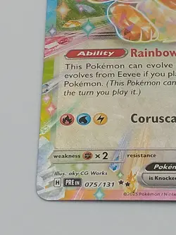 Pokemon TCG SV-Prismatic Eevee EX #75/131 Double Rare Card Nm - Image 3