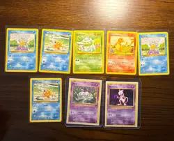 Pokemon TCG Nintendo Lot Squirtle Magikarp Bulbasaur Charmander Mewtwo 8 Cards - Image 1
